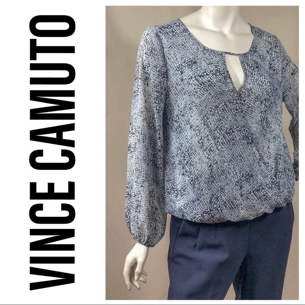 Snakeskin Wrap Long sleeves Top - Size M